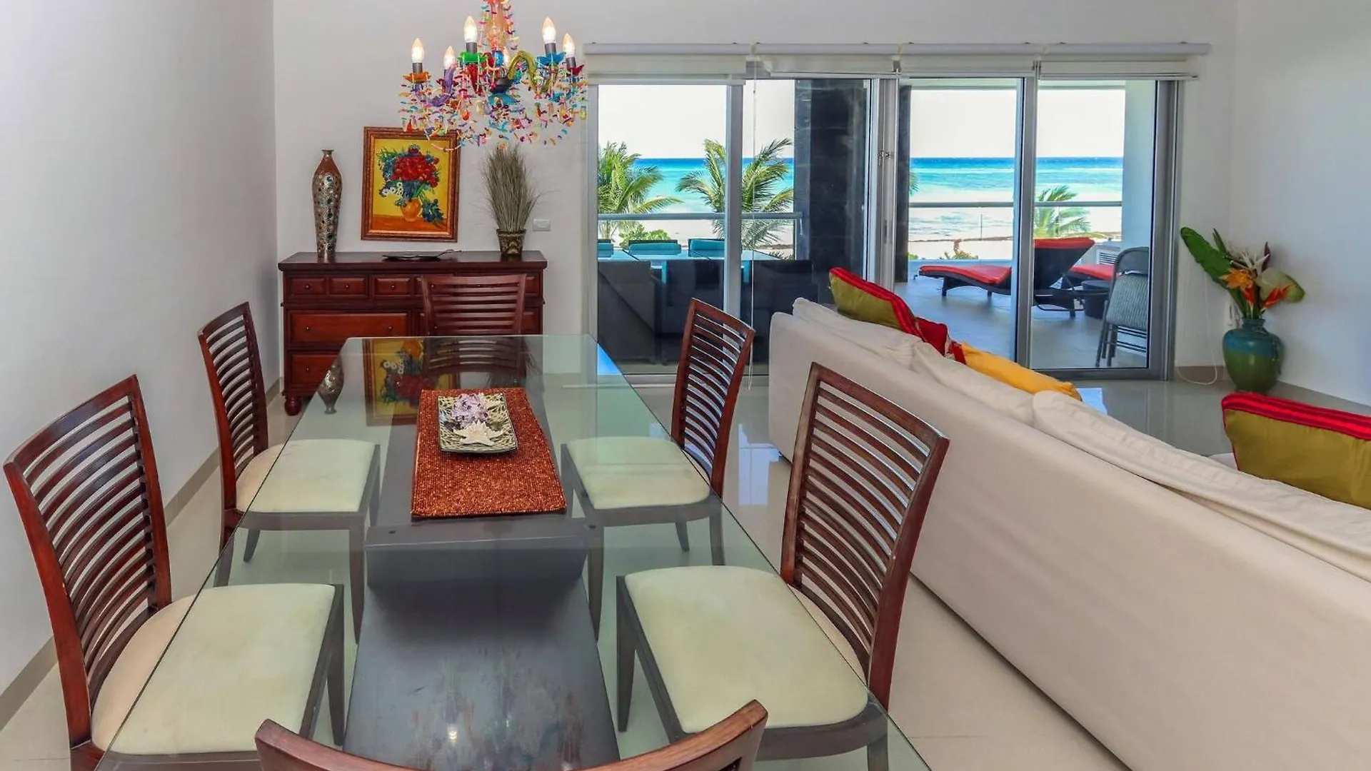 Beachfront Condo With Tub, 3 Bedroom & Pool - At Mareazul Condo Corazon Playa del Carmen